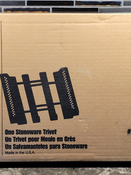 Pampered Chef Stoneware Wooden Trivet Adjustable #2130 Original Box Made In USA - Picture 9 of 14